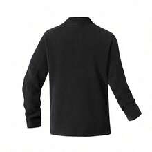TIANXICO Men's Fleece Jacket Full Zip With Pockets Warm Lightweight Winter Jacket Running - Black - View 5