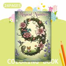 GDTME 1本成人涂色书，24页厚纸，包含每月主题的线条艺术图案，有助于缓解压力、放松身心，设计简洁易用。适合情人节、妇女节、姐妹节、狂欢节、复活节、返校季及各种派对场合。 - 神奇的數字 - 查看 2