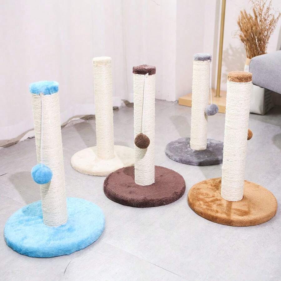 1个高猫抓柱，适合室内猫咪和幼猫，垂直抓柱带悬挂球，采用优质剑麻绳制成，带有保护垫以防止家具损坏，紧凑节省空间设计。 - 32*55厘米 - 查看 1