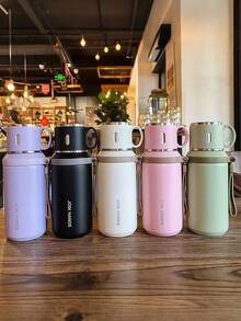 1个不锈钢真空保温杯，旅行饮水瓶，不锈钢冰茶壶，真空双层不锈钢长效保温防漏水瓶 - 含残渣过滤器，适合露营、聚会、居家、办公、户外、学校、节日及生日礼物。也可作为办公室或家用热水袋。 - 彩色 - 查看 2