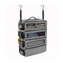 Foldable Hanging Travel Storage Bag 4-Layer Large Capacity Luggage Organizer Ideal For Clothing And Gear Durable And Space-Saving Multi-Functional Travel/Camping/Dorm Storage Bag - Multicolor - View 12