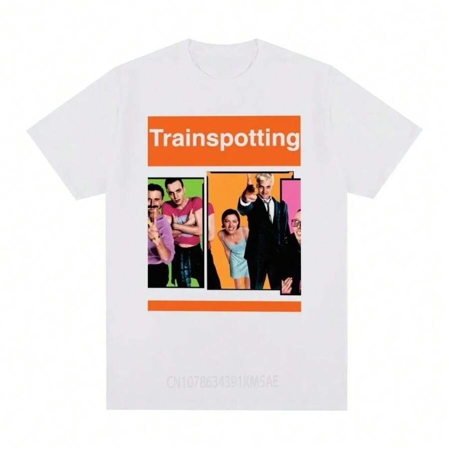 Trainspotting Vintage T-shirt Classic Movie summer fashion Cotton Men T shirt New Tee Tshirt Womens Tops - Blanco - Ver 1