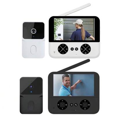 OISE ART STORE Videocitofono Wireless Telecamera Schermo Ips 4,3" Visione Notturna Audio Bidirezionale -