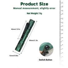 迷你便携式电池供电笔形手电筒，铝合金材质，可使用1节或2节AAA电池 - 小手電筒 - 查看 7