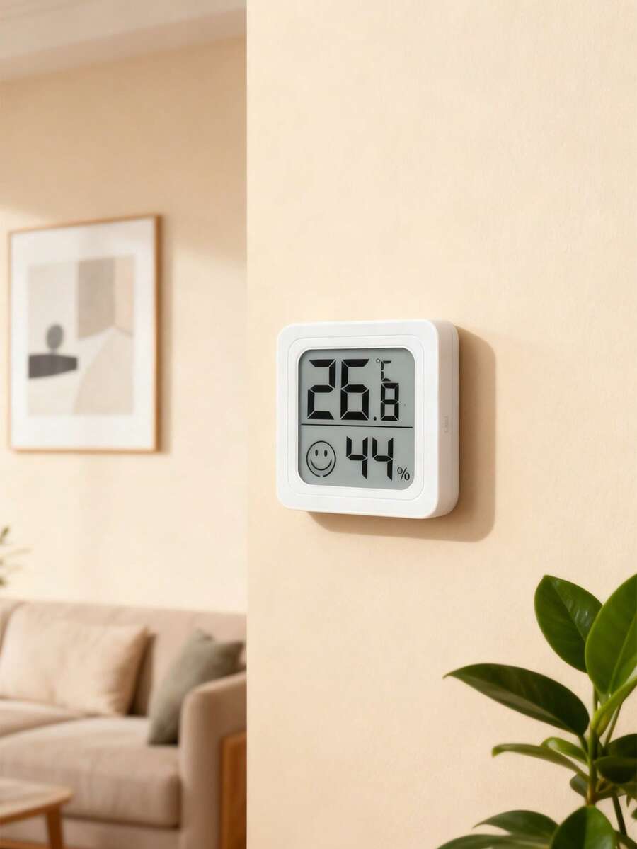 2pcs/1pc Electronic Thermometer, Intuitive Temperature & Humidity Display, Suitable For Indoor, Outdoor, Bedroom, Dining Room, Office, Reptile Habitat - Multicolor - View 1