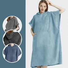 Ultra-Fine Fiber Hooded Cloak Towel, Quick-Dry For Swimming, Beach, Surfing, Unisex Bathrobe - Multicolor - View 10
