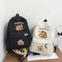 Capybara Cute Ultra-Light Weight Campus Backpack, Fashion Lightweight Travel Backpack, Ergonomic Design School Bag, Handbag, Casual Bag For Back To School Season,Back To School Supplies Stationery Supplies Backpack,Essentials Office Supplies Valentine's Day Gifts - Multicolor - View 5