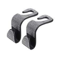 2个创意后座靠背挂钩，镶嵌钻石，隐藏式汽车安装挂钩 - 鑲鑽 - 查看 15