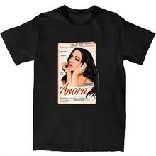 Anora Movie Printed T-Shirt Men Women Summer Fashion Clothing Casual Streetwear Cotton Tops - 黑色 - 查看 1