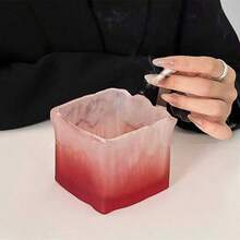 Glass Ashtray, Portable Decorative Modern Ashtray, Suitable For Home, Office, Indoor And Outdoor Patios, For Home Use, Bedroom, Hotel, Office, Glacier Glass Ashtray. - Multicolor - View 10