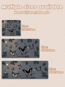 一体式深色蜘蛛网和蝴蝶图案PU皮革鼠标垫，2毫米厚，小型办公桌面垫，适合学生/游戏玩家/笔记本电脑用户，防水防滑，必备办公配件。 - 藍色 - 查看 2