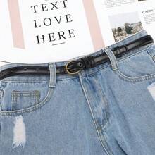 女士复古风腰带，简约优雅真皮腰带，时尚百搭休闲腰带 - 彩色 - 查看 2