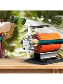 Water Transfer Pump, 12V DC 360 GPH 1/10HP, Portable Electric Utility Pump With 6 Ft Suction Hose Kit, Impeller, Suction Strainer, For Garden, Rain Barrel, Pool, Pond, Hot Tub, Aquarium Draining - Red - View 1
