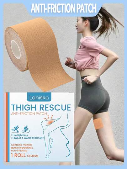 1 Box mit 1 Rolle 5cm x 5m Oberschenkel Antiwundreibungs-Pads. Geeignet für Outdoor-Sport, passen sich diese Pads der Beinform an und bieten einen angenehmen und hautfreundlichen Reibungsschutz. Sie können zum Beinschutz beim Sport verwendet werden und auch als Fußballschutz gegen Wundreiben.