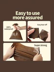 Coffee Scented Outdoor Dog Walking Poop Bag Refill, Thick Leak-Proof Pet Waste Dispenser, Material - Brown - View 7