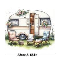 1pc/2pcs/3pcs Camper Van Heat Transfer Patches, Iron-On And Washable, Applicable To T-Shirts, Jeans, Sweaters, Handbags, Pillows, Cushions. Queen - 3PCS-s - View 3