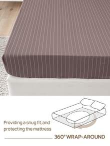 Bộ chăn ga gối 4 món 100% cotton, dễ giặt ủi, mềm mại và thân thiện với da, bao gồm 1 ga trải giường, 1 ga bọc nệm, 2 vỏ gối, thoáng khí, mang lại giấc ngủ thoải mái, phong cách tối giản, món quà tuyệt vời dành cho bố mẹ và bạn bè. - Nhiều màu - Xem 5