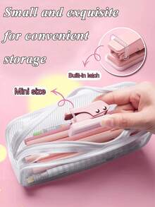 6mm Single Hole Punch Mini Version, With Anti-Slip Base And Locking Function, Suitable For Diaries, Paper, Cards, Scrapbooks, Student And Office Supplies - A - View 4