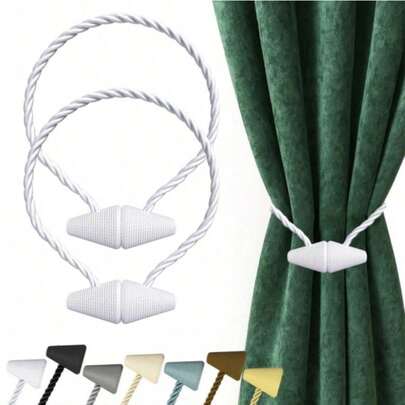 Magnetic Curtain Ties, Cylindrical Decorative Home Curtain Buckles, Curtain Support Curtain Ropes, Used For Bedroom And Living Room Home Decoration