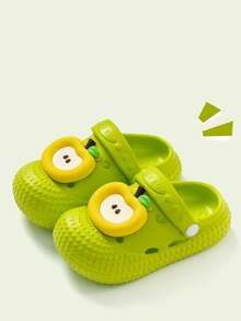 1双男女通用婴儿/幼儿卡通图案防滑平底休闲透气凉鞋，适合春夏穿着 - 綠色 - 查看 2