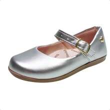 Girls' Ballet Flats, Sizes 20 To 34, Direct From The Factory. Christening Shoes. - Silver - View 6