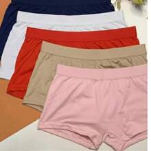 shortinho boxer Feminino de algodão com 5 unidades - Multicolorido - Visão 4