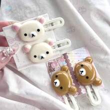Kawaii Style Duckbill Hair Clips - Set Of 4 Adorable Bear Clips | Transparent & Cute, Ideal Gift For Her, Friend, Sister, Mom - 彩色 - 查看 7