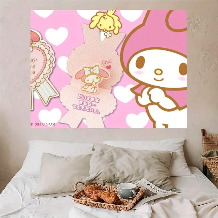 1 tấm tranh treo tường hình nhân vật hoạt hình dễ thương, phong cách đáng yêu, hình trái tim, thích hợp trang trí phòng ngủ, phòng ký túc xá sinh viên. Chất liệu nhung mềm mại, tinh tế, thích hợp làm quà tặng lễ hội. - Nhiều màu - Xem 1