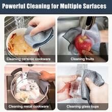 10pcs/20pcs Metal Mesh Scouring Pads, Steel Wire Pot Scrubs Alternative To Steel Wool Sponges, Household Cleaning Cloths, Non-Stick Oil Dishcloth For Kitchen Stove Pot Pan Cleaning Tools, Kitchenware - 銀色 - 查看 8