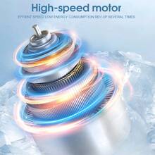 Quạt cầm tay mini di động sạc lại được, pin 1200mAh, quạt điện cá nhân 3 tốc độ điều chỉnh êm ái, thiết kế hình viên đạn 6 trong 1 tích hợp đèn pin. - Nhiều màu - Xem 6