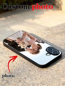 Customized Wedding Photo Matte Black Soft Full Coverage Phone Case Compatible With Samsung A14/A52s, XR/11/13 - Black - View 6