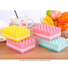 2pcs Dual-Sided Durable Thickened Dishwashing Sponge Cloth, Kitchen Cleaning Scrubber - Rectangle - View 4