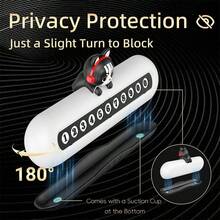 Cute & Stitch Car Sign | Hideable Parking Plate For Privacy | Strong 3M Glue, No Residue | Sun & Heat Resistant | Free Number Stickers - A - View 5