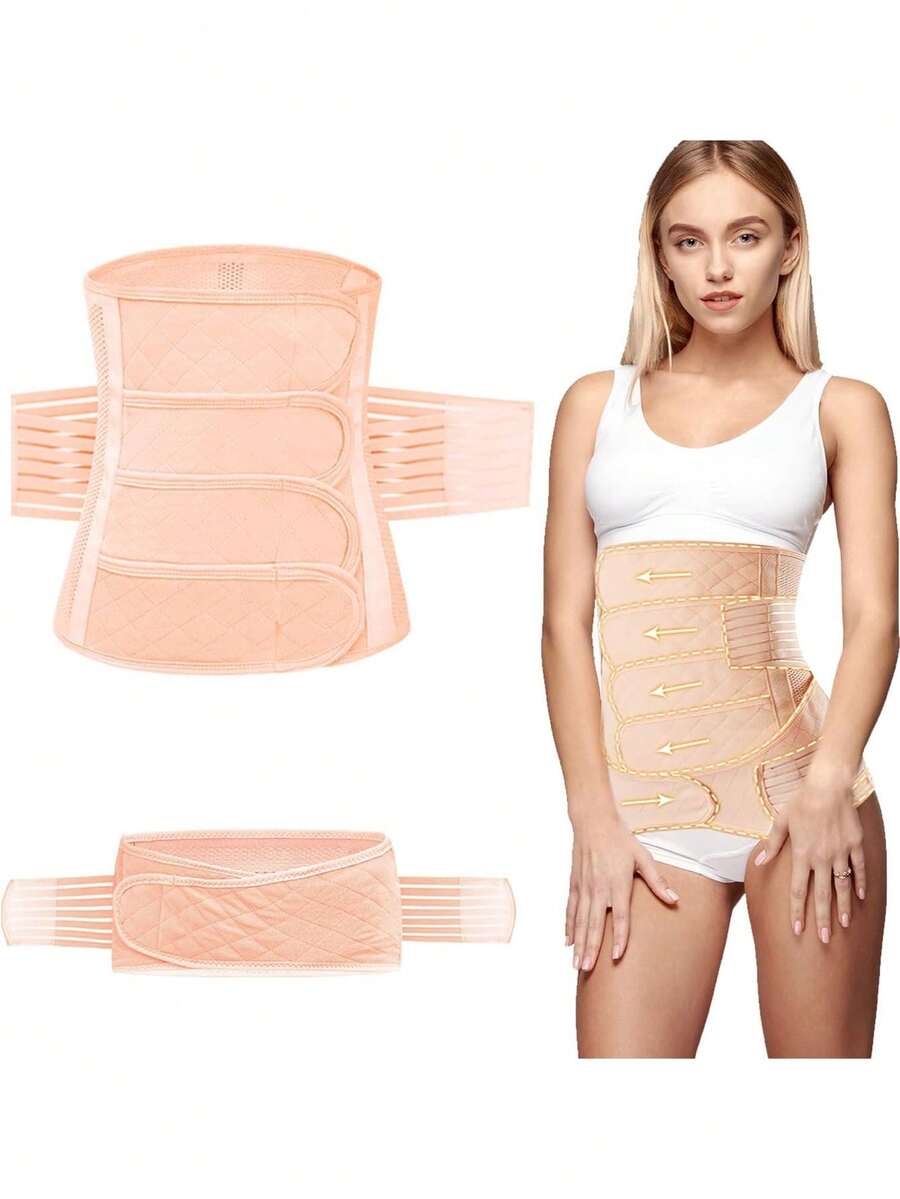 Faja Postparto y Poscesárea 3 en 1, Soporte Lumbar, Alivio del Dolor Pélvico y de Espalda,41041694 - Granate - Ver 1