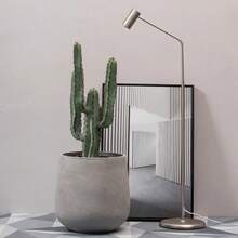 Nordic Style Magnesium Mud Flower Pot, Balcony/Living Room/Ground Planter, Round Cup-Shaped Concrete Flower Pot - Wine Glass Flower Pot - View 2