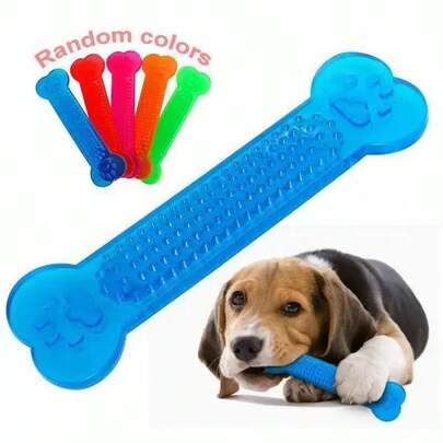 New Pet Supplies Dog Cat Toys, Boredom Relief Chew Stick, Bite Resistant Chew Toy, Transparent Flat Bone Flexible & Durable ; Dog Supplies, Cat Accessories