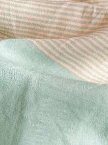 四件套绿色条纹床上用品（1件被套+1件床单+2件枕套），柔软舒适，适合宿舍、卧室、客房、学生宿舍，四季皆宜。 - 淡香_綠 - 查看 8