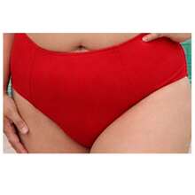 Biquini manga nula  elegante    Rosa 3d  Apliques  Assimétrico    Férias  Praia  viagem - Vermelho - Visão 3