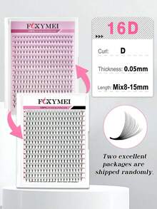 15 pares de extensiones de pestañas postizas precurvadas 3D 6D 10D 12D 14D 16D con base puntiaguda, efecto de pestañas de visón sintético esponjoso y rizado, hechas a mano - D - Ver 11