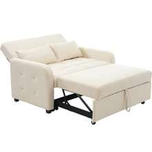 Multifunctional Folding Sofa Bed, Adjustable Backrest, Ideal For Small Apartments And Student Residences, Comfortable Sofa Bed 180x127 Cm - Beige - View 11