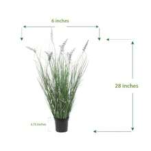 Planta Artificial de Lavanda de 28 Pulgadas en Maceta Negra, Decoración Perfecta para Hogar, Bodas, Cocina, Jardín, Patio o Ventana, Centro de Mesa-B029 - 28 pulgadas de alto paquete de 1 - Ver 3