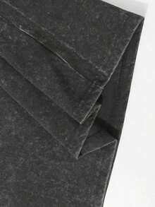 Men's Printed Pattern Washed T-Shirt - Casual Loose Summer T-Shirt With Star And Flame Design, Adult Brown 100% Pure Cotton Round Neck Shirt, Breathable T-Shirt |   Avant-Garde Casual Wear |   100% Pure Cotton Printed T-ShirtNew Casual T-Shirts For Men And Women - màu đen - Xem 5