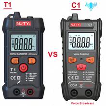 NJTY 1pc T1 Smart Mini Digital Multimeter, True 4000 Counts Voltmeter Auto Range Test Voltage Meter Continuity Resistance NCV Tester, For Household Electrician DIY, Professional Tool - Black - View 10