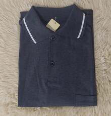 Men's Plus Size Pocket Polo Shirt - 石墨 - 查看 5