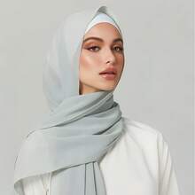 1pc Dopamine Color Pearl Chiffon Bubble Scarf Women's Headscarf  Women's Scarf Gift Daily Dressing Gift For Her - 43 - 查看 1