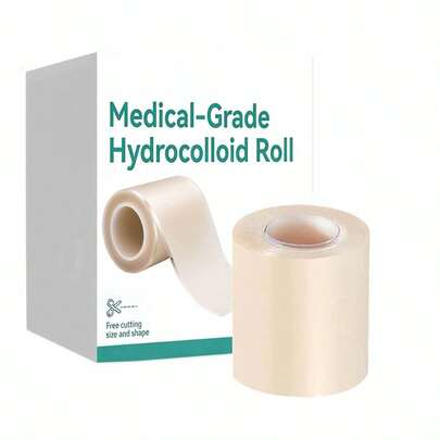 2英寸 x 16英尺水凝胶卷 - 可定制尺寸，超大水凝胶创可贴，自粘性，超强吸水，柔韧防水