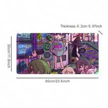 酷炫卡通女孩大号游戏鼠标垫，高清电脑键盘垫，鼠标垫，桌面垫，天然橡胶防滑办公鼠标垫，桌面配件 - 鼠標墊 - 查看 5