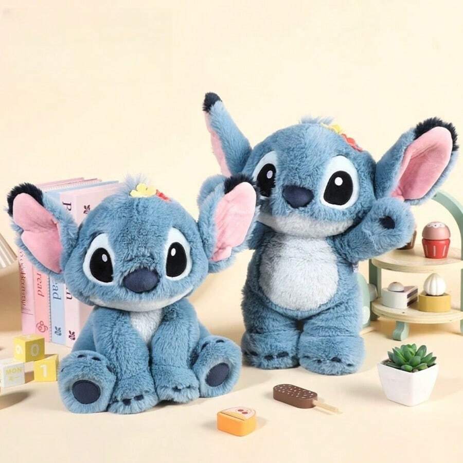 Disney Stitch Basic Sitting And Standing Plush Toy, 19cm/25cm High-Quality Plush Pillow, Soft And Comfortable Plush Toy, Cute Sofa Bed Decoration, Official Stitch Plush Toy - Cute Plush Toy, Bag Charm | Authentic Plush Toy, Playful Stitch Plush Toy - Perfect For Lilo & Stitch Themed Rooms Or Parties, Valentine'S Day Gift, Soft Plush Toy, Huggable Plush Toy, Cartoon Plush Toy Pillow, Photo Prop For Girls, Birthday And Valentine'S Day Gift For Children And Girlfriends, Suitable For Various Events - Multicolor - View 1