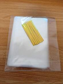 100 piezas Bolsas de regalo de papel de vidrio transparente, bolsas de dulces de plástico OPP con lazos retorcidos, bolsas para galletas, bolsas de regalo transparentes, bolsas de papel de vidrio para aperitivos, adecuadas para embalaje de regalos, embalaje de dulces, hornear, regalos de boda, regalos de graduación, regalos de fiesta de cumpleaños - transparente - Ver 11