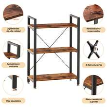 Estante Mueble Organizador Mesa Librero Mesa Auxiliar 60*27*61cm Mesa De Centro Librero Organizador Estantería - Granate - Ver 3